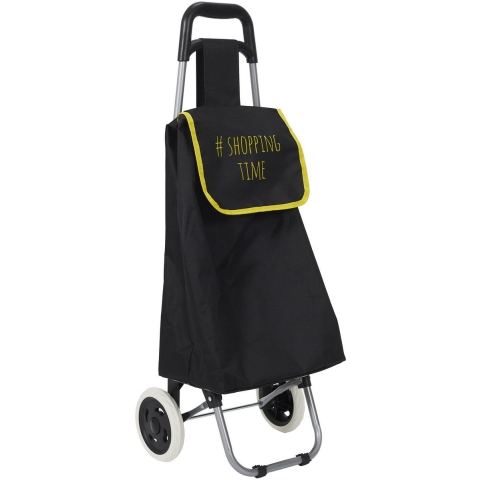 Boodschappentrolley Wheeled - zwart/geel - 94 x 34 x 27 cm - 35 liter -