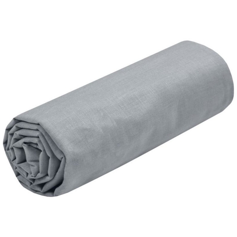 Hoeslaken Eden - 2-persoons - 180 x 200 cm - lichtgrijs - hotelkwaliteit - katoen - 30 cm dikte -
