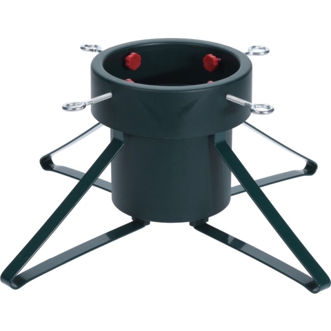 Kerstboomstandaard - groen - 46 x 19 cm - metaal - voor kerstboom tot 200 cm -