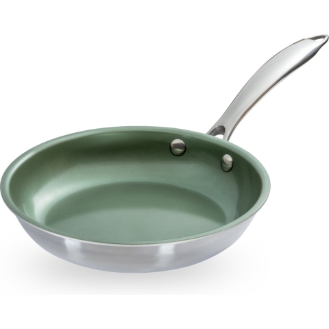 Just Vegan Koekenpan Eco 20cm RVS Groen