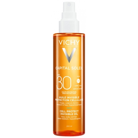 Vichy Capital Soleil Onzichtbare Olie Celbescherming SPF 30 | 200 ml