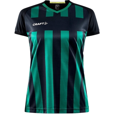 Craft 1910176 Progress 2.0 Stripe Wmn - Black/Team Green - XL