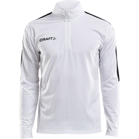 Craft 1905611 Progress Halfzip Tee LS M - White/Black - XXL