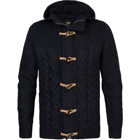 Petrol Industries - Heren Ribgebreid Vest Portage - Blauw - Maat M