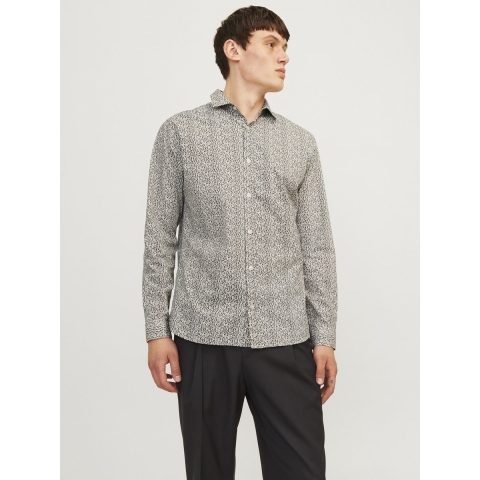 Jack&Jones JPRBLABLACKPOOL Stretch LS Shirt SN - Heren - Slim Fit Popeline Overhemd in Maat XXL