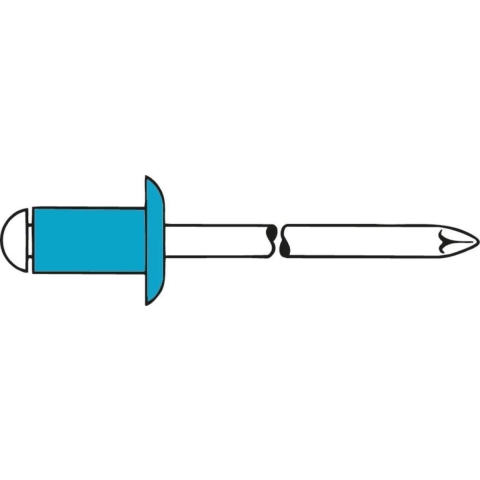 Gesipa Blindklinknagel | klinknagelschacht d x l 4 x 6 mm | RVS | 500 stuks - 1433627 1433627