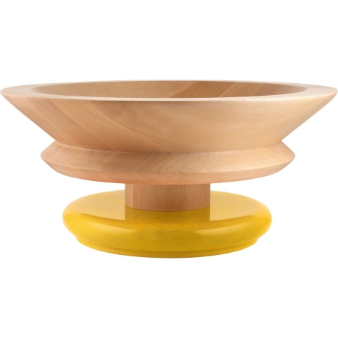 Alessi Schaal Twergi - ES15 - Geel - ø 30 cm - Design door Ettore Sotsass