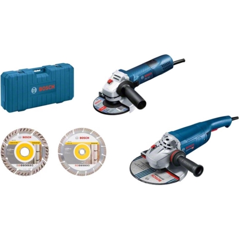 Bosch Professional Combiset GWS 22-230 J + GWS 7-125 Haakse slijpers in Koffer - 06018C130A