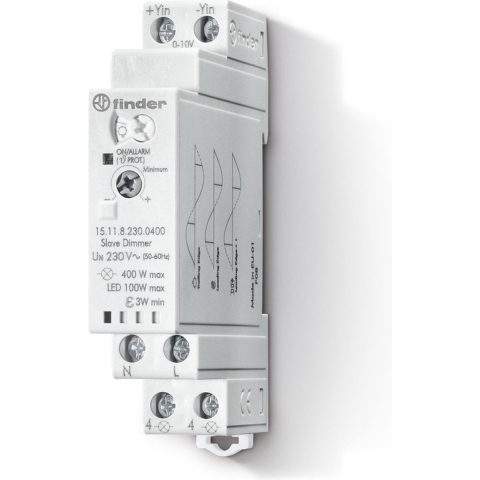Finder 15.11.8.230.0400 Dimmer voor DIN-rail 1 stuk(s) Voedingsspanning (num):230 V/AC