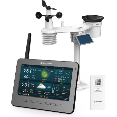 BRESSER WLAN HD TFT 7-in-1 professioneel weerstation met verschillende weergavemodi