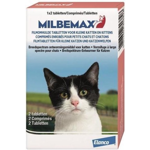 Elanco Milbemax Kitten & Kat - Anti wormenmiddel - 2 tab 0.5 Tot 2 Kg