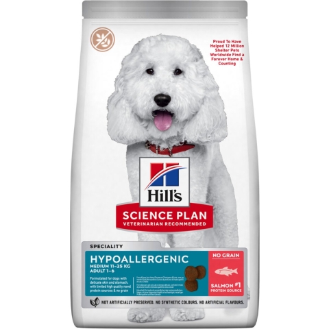 Hill&apos;s Adult Medium Hypoallergenic hondenvoer met zalm 2 x 2,5 kg