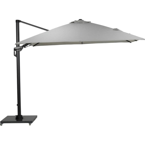 Hawaii zweefparasol Deluxe 300x300 carbon black/sand zonwering - Garden impressions