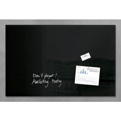 Sigel SI-GL140 Glasmagneetbord Artverum 1000x650x15mm Zwart