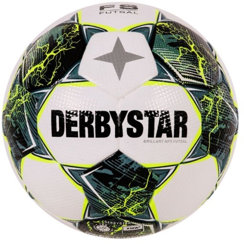 Derbystar 286024 Brillant TB Futsal - White-Yellow - 4