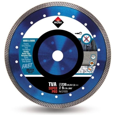 Rubi Diamantschijf TURBO VIPER (TVA) | 230 x 1,6 x 22,2 mm - 31935