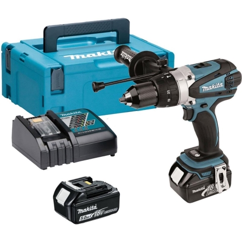 Makita DHP458RTJ Heavy Duty accu klopboormachine | 18v 5.0Ah Li-ion - DHP458RTJ