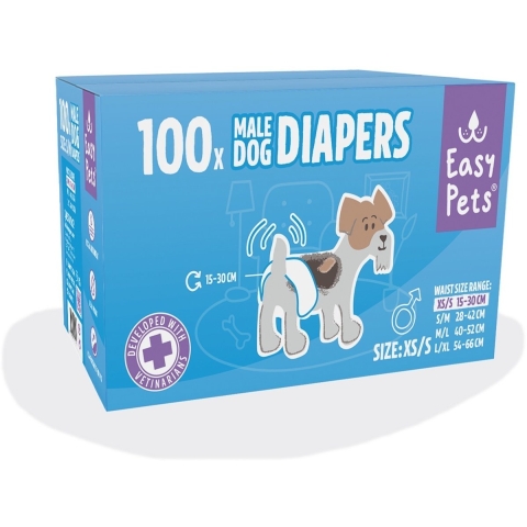 EasyPets Hondenluiers Reu XS/S 100 stuks