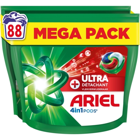Ariel 4in1 Wasmiddel Pods Ultra Vlekverwijderaar 88 stuks