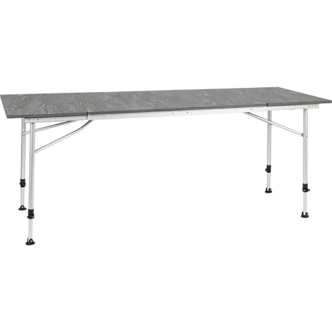 Travellife Sorrento Uitschuifbare Campingtafel Donkergrijs 100/140/180x70cm - Compact en gebruiksvriendelijk - In hoogte verstelbaar - Stabiel en lichtgewicht