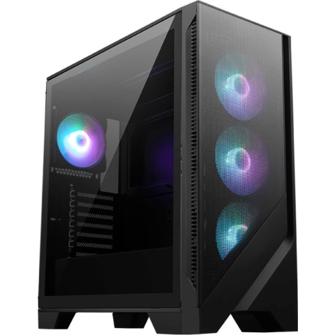 MSI MAG FORGE 320R AIRFLOW - PC Case - Behuizing - Compatibel voor ATX, Micro-ATX en Mini-ITX - Gehard glas - Zwart