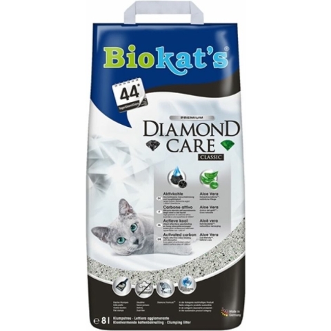 Biokat's kattenbakvulling Diamond Care Classic 8 L papieren zak