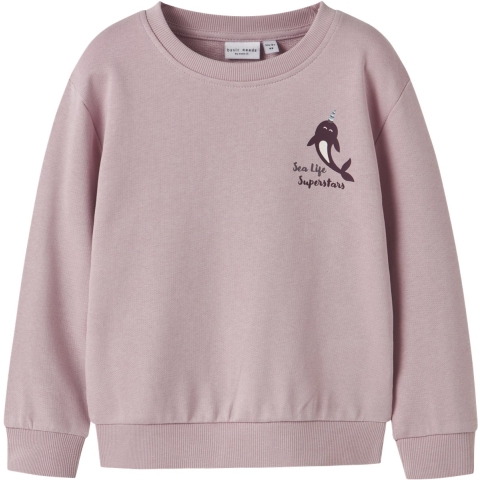 Name It Sweatshirt - NmfVasacha - Gepolijst Lilac/Narwhale - Name It - 2 jaar (92) - Sweatshirt