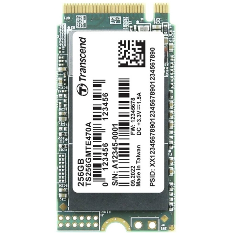 Transcend MTE470A 256 GB NVMe/PCIe M.2 SSD 2242 harde schijf PCIe NVMe 3.0 x4 Industrial TS256GMTE470A