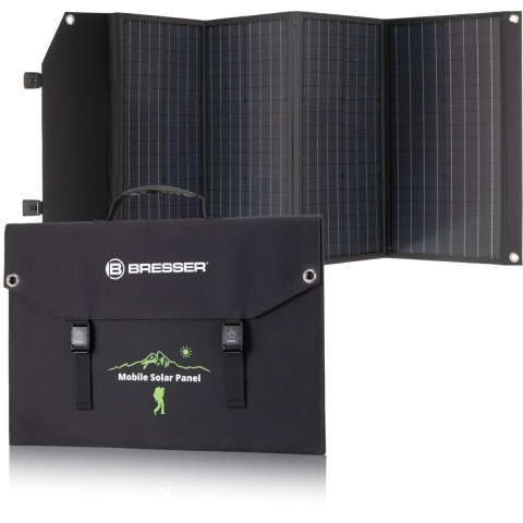 BRESSER Mobiele zonnelader 120 watt met USB- en DC-aansluiting