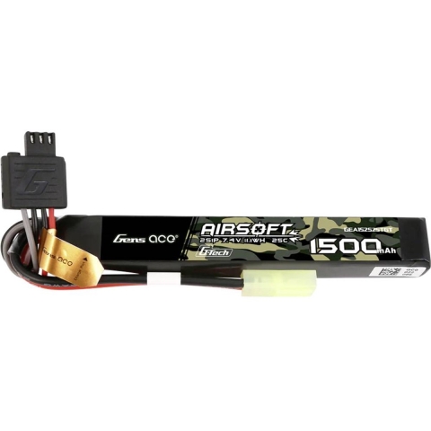 Gens ace LiPo accupack 7.4 V 1500 mAh Aantal cellen: 2 25 C Block Mini-Tamiya