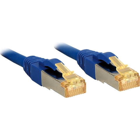 LINDY 47283 RJ45 Netwerkkabel, patchkabel CAT 6a (losse kabel CAT 7) S/FTP 10.00 m Blauw 1 stuk(s)