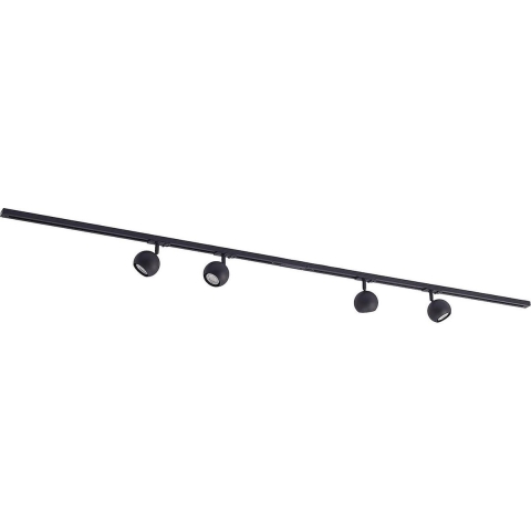 Lindby - Linaro Round Track 4 Plafondlamp GU10 Zwart
