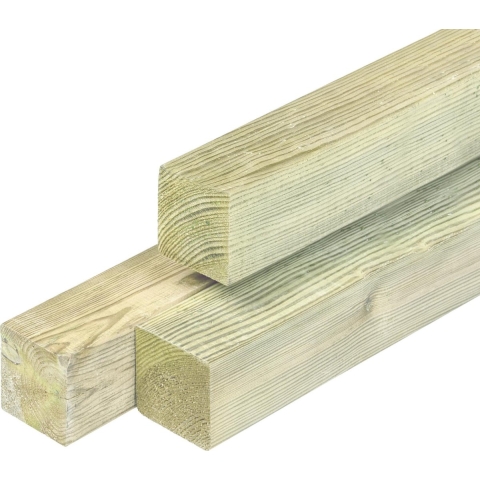 Paal Midden-Europees grenen 6,8x6,8x270 cm Tuindeco - Tuindeco