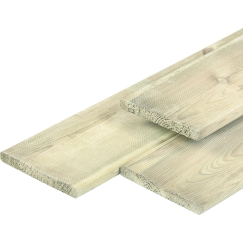Midden-Europees grenen tuinplank gedroogd, groen geimpregneerd, geschaafd 4rh 1,7 x 14,0 x 180 cm Tuindeco - Tuindeco