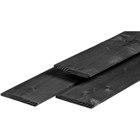 Dubbel lip profiel douglas zwart geimpregneerd 1,8x19,0x400 cm Tuindeco - Tuindeco