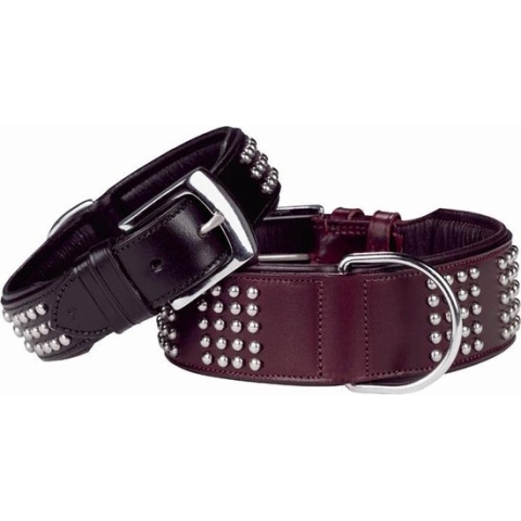 Nobby halsband vinto zacht leer zwart 5 x 65 cm - 1 ST