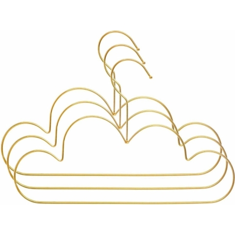 Kledinghanger Wolk - 15x - goud - kinderen - hangers -