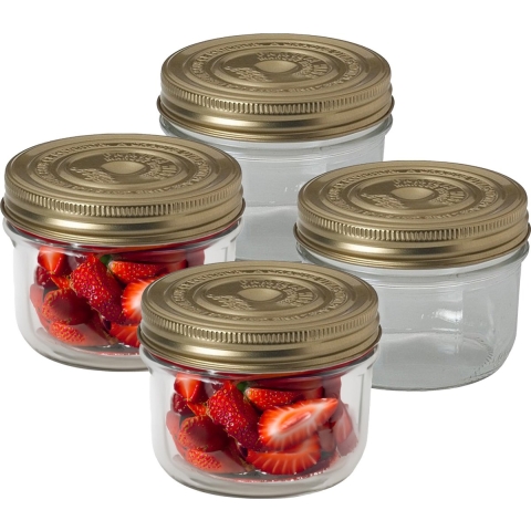 Weckpot/inmaakpot - 4x - met schroefdeksel - 350 ml - Le Parfait -