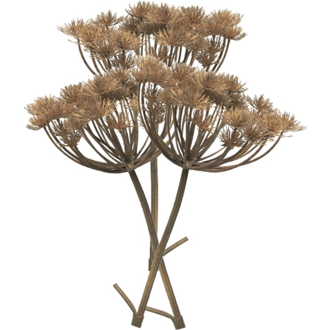 Kunstbloem/kunsttak Berenklauw/heracleum? - 3x - 98 cm - losse steel - kunst zijdebloem takken -