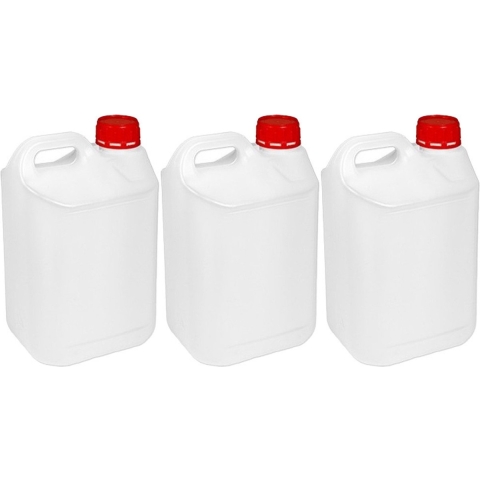 Jerrycan voor water/vloeistoffen - 3x - 5 liter - Kunststof - met draaidop - 12 x 18 x 30 cm -