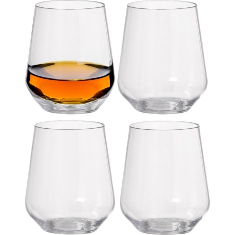 Duni Drinkglas Elegance - 4x - onbreekbaar kunststof - 300 ml - vaatwasser bestendig -