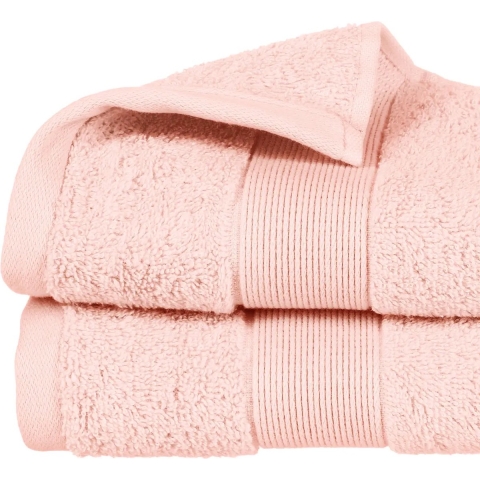 Atmosphera Badhanddoek - 4x - lichtroze - 50 x 90 cm - katoen - 450 grams - luxe handdoek -