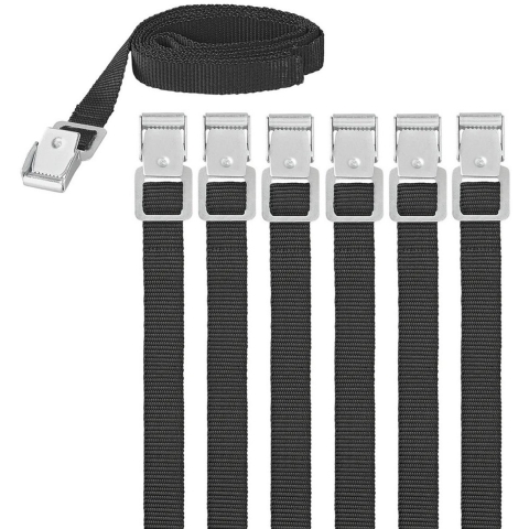 Proplus caravan/camper fietsen spanbanden/sjorbanden/bindriemen - 6x stuks - 150 cm -