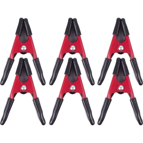 Zeilklemmen/veerklemmen - 6x - staal - 10 cm - lijmklemmen -