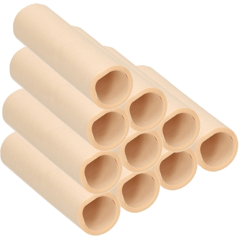 Rollen Serpentines van papier - 10x - beige - 4 meter - 14 x 4 cm - Feestartikelen/versieringen -