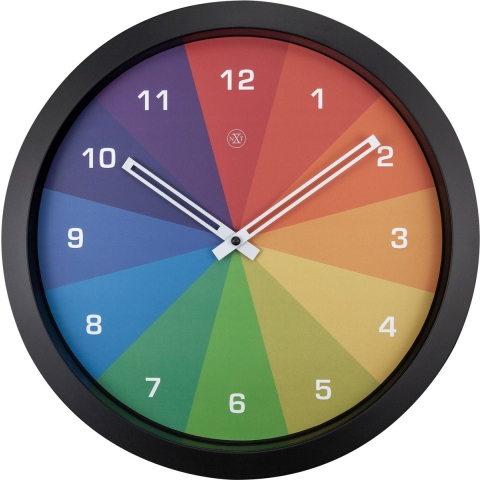 NeXtime NX-7361DI Kleurrijke Wandklok - 36cm - Stille Klok - Multicolor - NXt By - "Joy"