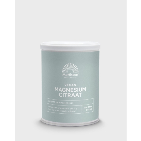 Gratis Verzending: Mattisson Magnesium Citraat Poeder 200 gr