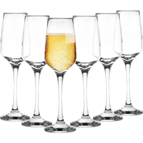 Glasmark Champagneglazen/prosecco - Flutes - transparant glas - 36x stuks - 230 ml - D5 x H22.5 cm -