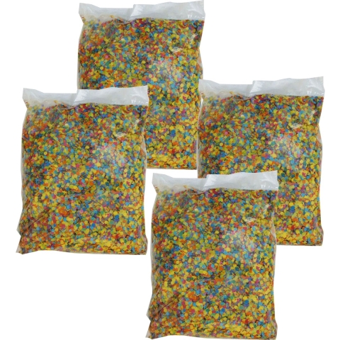 Confetti snippers van papier - 4x - multi kleuren - 1 kilo zak - feestartikelen -