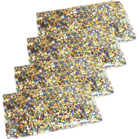 Confetti snippers van papier - 4x - multi colours mix - 1 kilo zak - feestartikelen/versieringen -